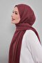 شال تينسل مسطح باللون العنابي - 4