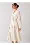 Fabe La Parte Pearl Detailed Scarf Midi Dress 2187 - 5