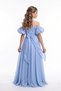 Linos Girls' Satin Evening Dress M00838 Blue - 4