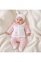 100% Cotton 3-Piece Rabbit Embroidered Newborn Baby Set - Hospital Release Set with Hat 0-3 Months Pink - 2