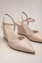 Women's Skin Color Wedge Heel Stiletto 8.5 cm Heel Comfortable Full Mold. - 6