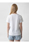 Xside White Embroidered 100% Cotton Women's T-Shirt - 4