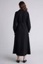 Shirt Collar Poplin Long Sleeve Black Women's Dress H0195Ax/Bk81 - 5