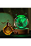 Color Changing Earth Design Glass Globe and Crystal Keychain