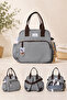 Multi-Compartment Baby Care Bag Mother Baby Backpack Organizer Hospital and Daily Use - Gray - 2