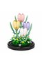 3D Tulip Mini Block Flower Building Set – Decorative Potted Flower Assembly Model – Collectible and Hobby Building Toy