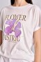 Crew Neck Floral Short Sleeve Ecru T-Shirt H2334Ax26Hs - 4