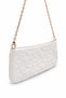 Star Embroidered Chain Strap White Women's Shoulder Bag - 5