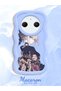 Redmi A3 Pro Compatible Case Camera Protector Blue Silicone Couple Phone Case Girl Pattern - 2