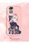 Redmi Note 11 Compatible Case Camera Protector Pink Silicone Couple Phone Case Girl Pattern - 2