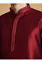 Mens Self Design Jacquard Silk Kurta Set - 5