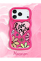 iPhone 17/18 Pro Max Compatible Case with Camera Protection Red Silicone Couple Phone Case with Floral Pattern - 2