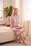 Angelique Bamboo Fabric Zero Sleeve Lace Button and Ruffle Detailed Nightgown 22765-22766 - 3