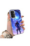 Samsung Galaxy A26 Compatible Silicone Edge Hard Back Case Couple Phone Case with Line Pattern