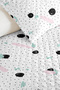 Pastel Geometric White Young Room Single Pique Set-Mint Pink 160X220Cm Quilted Bedspread - 3
