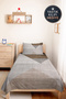 Gray Geometric Modern Young Room Single Pique Set-Anthracite Beige 160X220Cm Quilted Bedspread