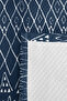Blue Geometric Modern Young Room Single Pique Set-White Ethnic 160X220Cm Quilted Bedspread - 7