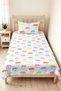 Colorful Cloud Pastel Young Room Single Pique Set-Colorful Minimal 160X220Cm Quilted Summer Coverlet - 4