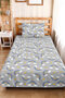 Rainbow Cloud Girl's Pique Set - Starry Yellow Lilac Baby Room Bedspread - 160X220 cm - 5