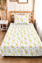 Yellow Fox Children's Room Single Pique Set - Forest Themed Green 160X220 cm Quilted Bedspread - 6