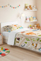 Safari Animal Beige Children's Room Single Pique Set-Pastel Orange Blue 160X220 cm Bedspread - 5