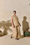 Linen Trouser Skirt with Elastic Waistband