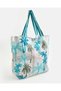 Women Ivory And Blue Printed Beach Bag - 3
