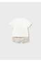 Newborn Baby Boy Combed Cotton Suit Beige - 3