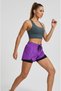 Women's Active Swim Shorts with Inner Tights and Slit Detail - 2