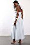 Blue Halter Neck Striped Dress 12473 - 5