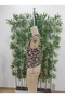 Women's Strappy V-Neck Front Buttoned Leopard Patterned Atlas Jacket - 3