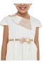 Girls Embellished Festive Dress with Bow Belt - 5
