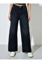 Black High Rise Faded Wide Leg Jeans - 2