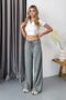 Women's Adjustable Waist Wide Leg Sweatpants Anthracite - Ms0001271 - 4