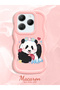 Infinix Hot 40 Compatible Case Camera Protector Pink Silicone Couple Phone Case Panda Pattern - 2