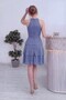 Women's Halter Neck Glitter Layered Skirt Mini Evening Dress Black, Powder, Burgundy, Indigo, Navy Blue, Fuchsia - 7