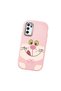 Oppo A54S Compatible Case Camera Protective Pink Silicone Couple Phone Case with Cute Pattern - 3