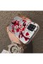 Samsung Galaxy A12 Compatible Silicone Edge Hard Back Case Couple Phone Case with Floral Pattern - 4