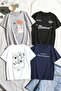 Unisex Mixed Print T-Shirt Set – 4-Pack Crew Neck Casual T-Shirts