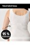 Women's Organic Cotton 3-Piece Lace Ribbed Thick Strap Undershirt - 4