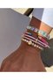 New Season Pencil Chic Colorful Cuff Pen Bracelet/Steel Pen Bracelet/Pencil Design Handcuff Gold Stripe Detailed Vibrant Pink Color
