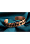 100% Handmade Copper |   Copper Baklava Patterned Adjustable Clamp Bracelet - 2
