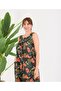 Women's 100% Cotton Wide Cut Patterned Front Pocket Thick Strap Square Neck Dress & Nightgown