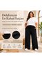 Women's Oversized Wrinkled Palazzo Trousers with Elastic Waist and Lace-Up, Wide Leg, Summer, Comfortable, Casual, Stylish - 7
