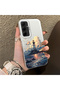 Samsung Galaxy A55 Compatible Silicone Edge Hard Back Case Couple Phone Case Tower Pattern - 3