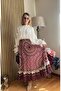 Valeria Patterned Skirt Blouse Set with Drawstring Detail, Loose Cut Summer Women's Set - Hijab Compatible - 6