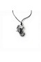 Unisex Chrome Scorpion Figured Necklace - Adjustable Scorpio Sign Themed Figured Necklace with Oil-Coated Cotton Cord - 5