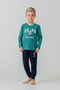 Boy's Pajama Set Printed Green Long Sleeve Pajama Set Us2639-C-V1 - 5