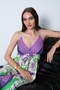 Full Length Straps Double Breasted Me Gathered Viscose Dress - 7