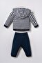 Baby Boy Hooded Navy Blue Cardigan Set Usb3161-C-V1 - 4